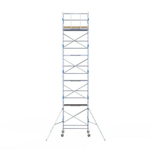 Rollgerüst Alumexx Light 135x190 10,2m Arbeitshöhe an der Fassade - Gerüstexpress.de
