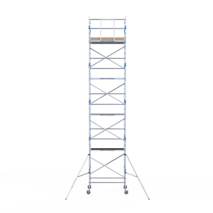 Rollgerüst Alumexx Light 135x190 10,2m Arbeitshöhe an der Fassade - Gerüstexpress.de