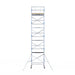 Rollgerüst Alumexx Light 135x190 10,2m Arbeitshöhe an der Fassade - Gerüstexpress.de