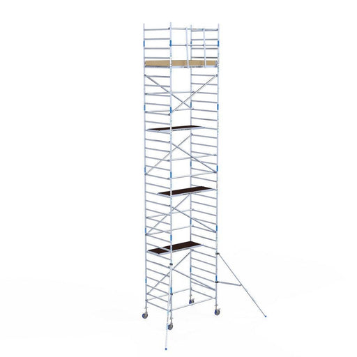 Rollgerüst Alumexx Light 135x190 10,2m Arbeitshöhe an der Fassade - Gerüstexpress.de