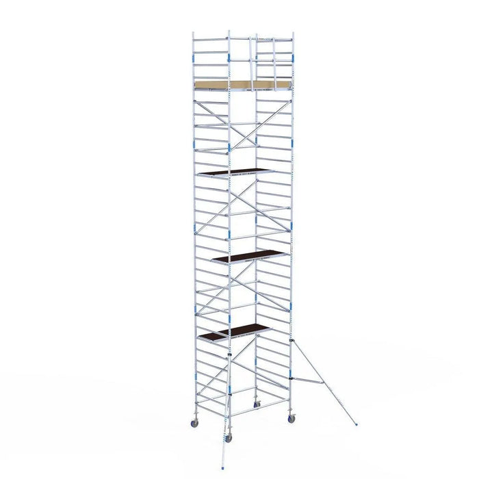 Rollgerüst Alumexx Light 135x190 10,2m Arbeitshöhe an der Fassade - Gerüstexpress.de