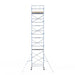 Rollgerüst Alumexx Light 135x190 11,2m Arbeitshöhe an der Fassade - Gerüstexpress.de