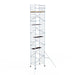 Rollgerüst Alumexx Light 135x190 11,2m Arbeitshöhe an der Fassade - Gerüstexpress.de