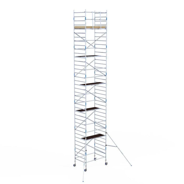 Rollgerüst Alumexx Light 135x190 12,2m Arbeitshöhe an der Fassade - Gerüstexpress.de