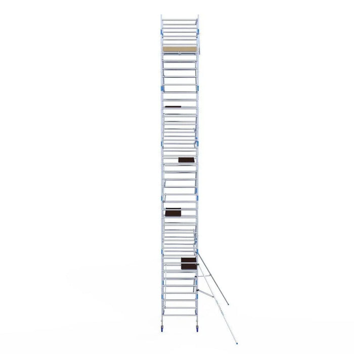 Rollgerüst Alumexx Light 135x190 12,2m Arbeitshöhe an der Fassade - Gerüstexpress.de