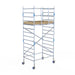 Rollgerüst Alumexx Light 135x190 5,2m Arbeitshöhe an der Fassade - Gerüstexpress.de