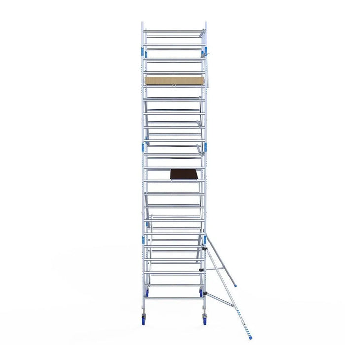 Rollgerüst Alumexx Light 135x190 7,2m Arbeitshöhe an der Fassade - Gerüstexpress.de