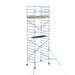 Rollgerüst Alumexx Light 135x190 7,2m Arbeitshöhe an der Fassade - Gerüstexpress.de