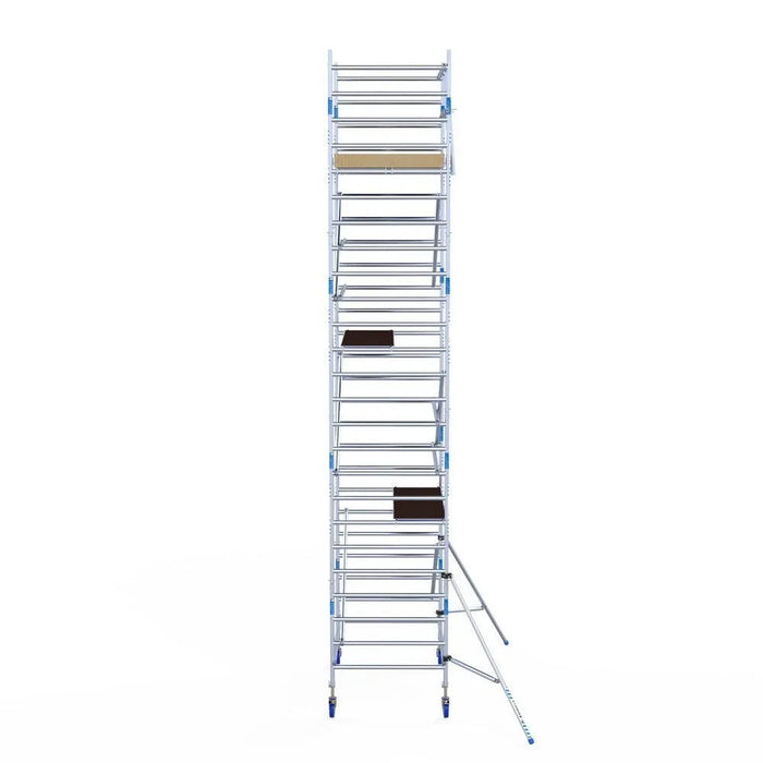 Rollgerüst Alumexx Light 135x190 8,2m Arbeitshöhe an der Fassade - Gerüstexpress.de