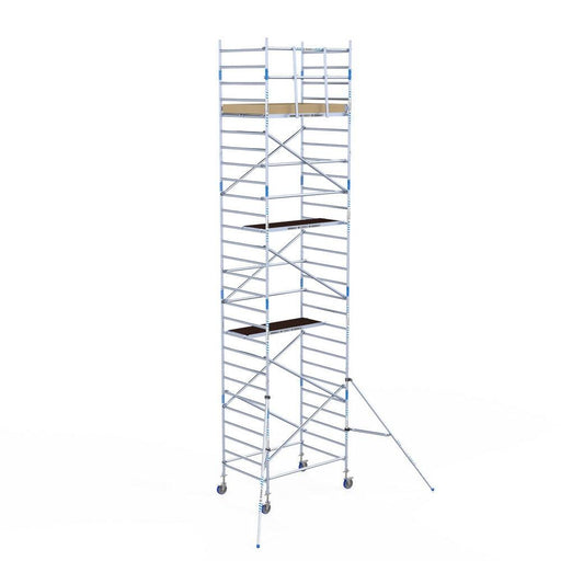 Rollgerüst Alumexx Light 135x190 9,2m Arbeitshöhe an der Fassade - Gerüstexpress.de