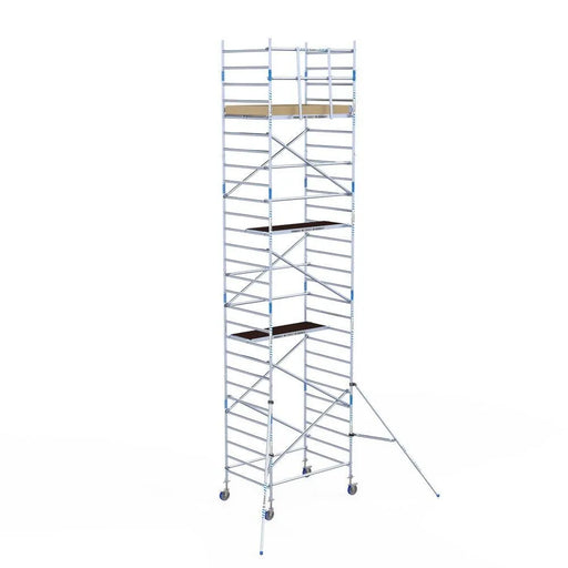 Rollgerüst Alumexx Light 135x190 9,2m Arbeitshöhe an der Fassade - Gerüstexpress.de