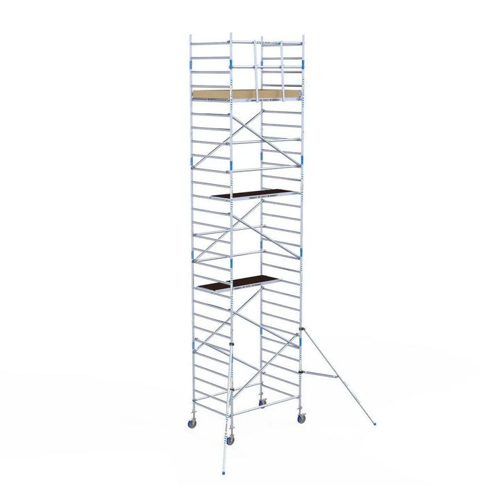 Rollgerüst Alumexx Light 135x190 9,2m Arbeitshöhe an der Fassade - Gerüstexpress.de