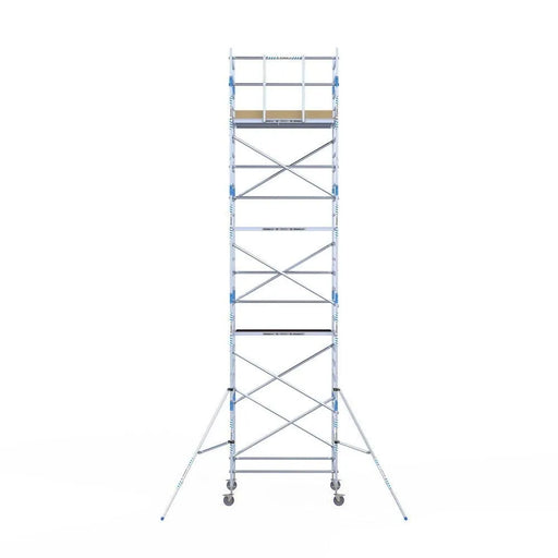 Rollgerüst Alumexx Light 135x190 9,2m Arbeitshöhe an der Fassade - Gerüstexpress.de