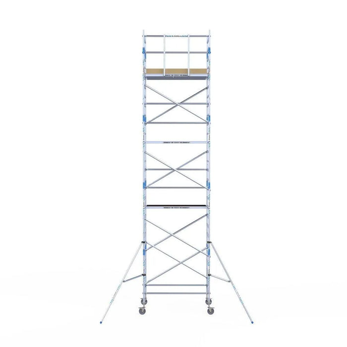Rollgerüst Alumexx Light 135x190 9,2m Arbeitshöhe an der Fassade - Gerüstexpress.de