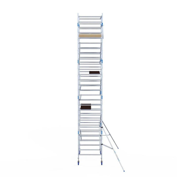 Rollgerüst Alumexx Light 135x190 9,2m Arbeitshöhe an der Fassade - Gerüstexpress.de