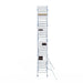 Rollgerüst Alumexx Light 135x250 10,2m Arbeitshöhe an der Fassade - Gerüstexpress.de