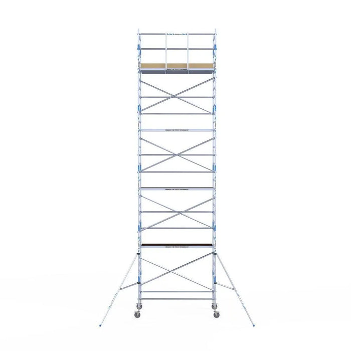Rollgerüst Alumexx Light 135x250 10,2m Arbeitshöhe an der Fassade - Gerüstexpress.de