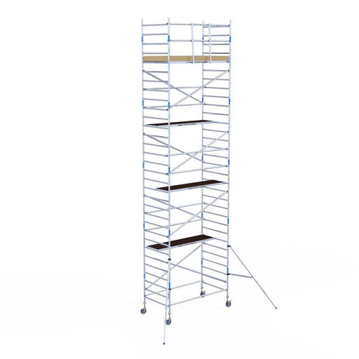 Rollgerüst Alumexx Light 135x250 10,2m Arbeitshöhe an der Fassade - Gerüstexpress.de