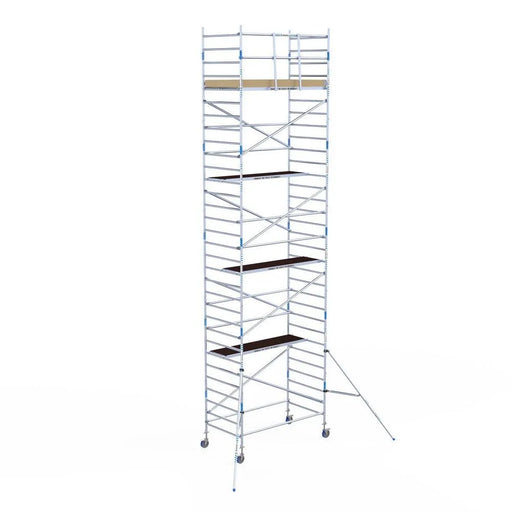 Rollgerüst Alumexx Light 135x250 10,2m Arbeitshöhe an der Fassade - Gerüstexpress.de
