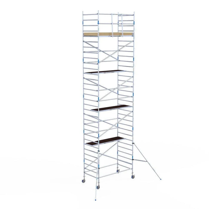 Rollgerüst Alumexx Light 135x250 10,2m Arbeitshöhe an der Fassade - Gerüstexpress.de