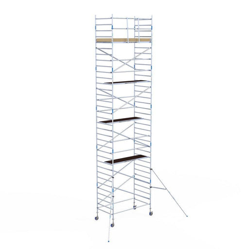 Rollgerüst Alumexx Light 135x250 11,2m Arbeitshöhe an der Fassade - Gerüstexpress.de