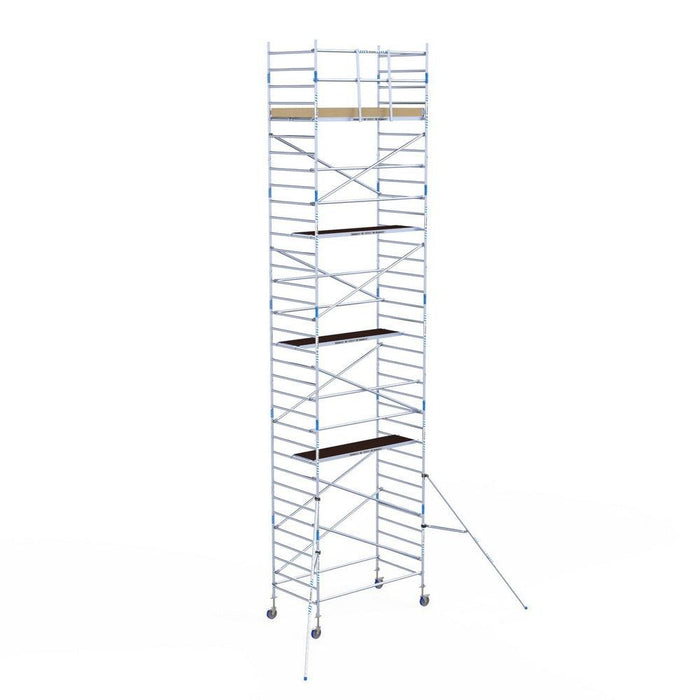 Rollgerüst Alumexx Light 135x250 11,2m Arbeitshöhe an der Fassade - Gerüstexpress.de