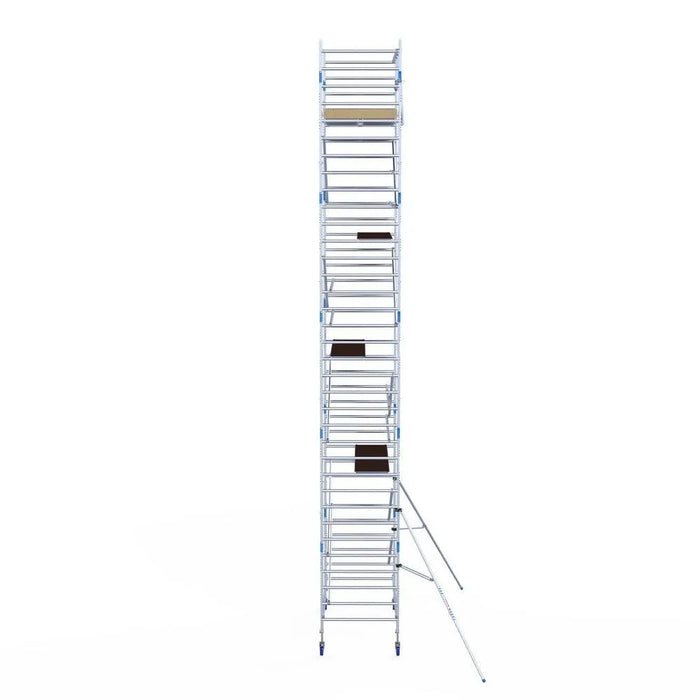 Rollgerüst Alumexx Light 135x250 11,2m Arbeitshöhe an der Fassade - Gerüstexpress.de