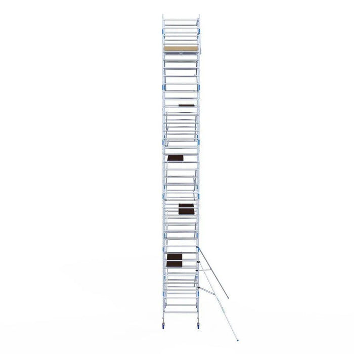Rollgerüst Alumexx Light 135x250 12,2m Arbeitshöhe an der Fassade - Gerüstexpress.de