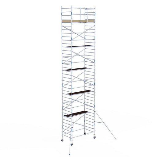 Rollgerüst Alumexx Light 135x250 12,2m Arbeitshöhe an der Fassade - Gerüstexpress.de