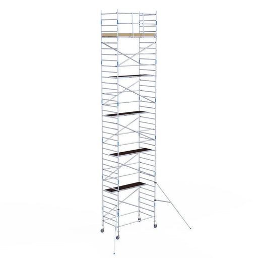 Rollgerüst Alumexx Light 135x250 12,2m Arbeitshöhe an der Fassade - Gerüstexpress.de
