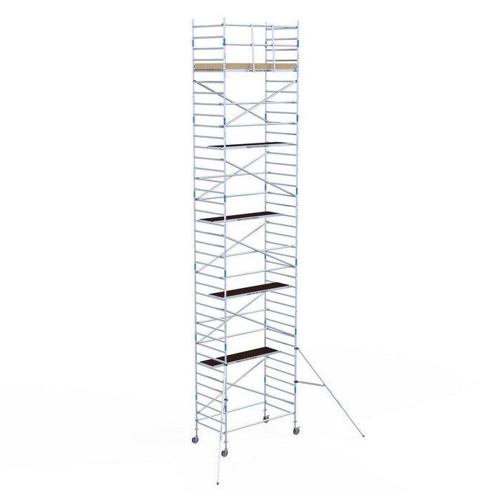 Rollgerüst Alumexx Light 135x250 12,2m Arbeitshöhe an der Fassade - Gerüstexpress.de
