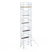 Rollgerüst Alumexx Light 135x250 12,2m Arbeitshöhe an der Fassade - Gerüstexpress.de
