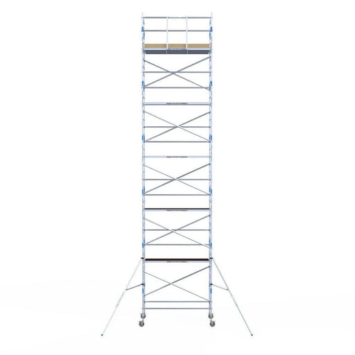 Rollgerüst Alumexx Light 135x250 12,2m Arbeitshöhe an der Fassade - Gerüstexpress.de