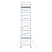 Rollgerüst Alumexx Light 135x250 12,2m Arbeitshöhe an der Fassade - Gerüstexpress.de