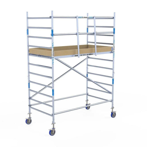Rollgerüst Alumexx Light 135x250 4,2m Arbeitshöhe an der Fassade - Gerüstexpress.de