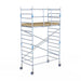 Rollgerüst Alumexx Light 135x250 5,2m Arbeitshöhe an der Fassade - Gerüstexpress.de