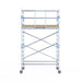 Rollgerüst Alumexx Light 135x250 5,2m Arbeitshöhe an der Fassade - Gerüstexpress.de