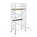 Rollgerüst Alumexx Light 135x250 6,2m Arbeitshöhe an der Fassade - Gerüstexpress.de