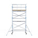 Rollgerüst Alumexx Light 135x250 6,2m Arbeitshöhe an der Fassade - Gerüstexpress.de