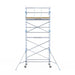 Rollgerüst Alumexx Light 135x250 7,2m Arbeitshöhe an der Fassade - Gerüstexpress.de