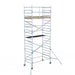 Rollgerüst Alumexx Light 135x250 7,2m Arbeitshöhe an der Fassade - Gerüstexpress.de