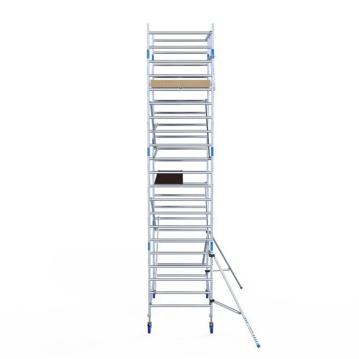 Rollgerüst Alumexx Light 135x250 7,2m Arbeitshöhe an der Fassade - Gerüstexpress.de