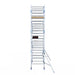 Rollgerüst Alumexx Light 135x250 7,2m Arbeitshöhe an der Fassade - Gerüstexpress.de
