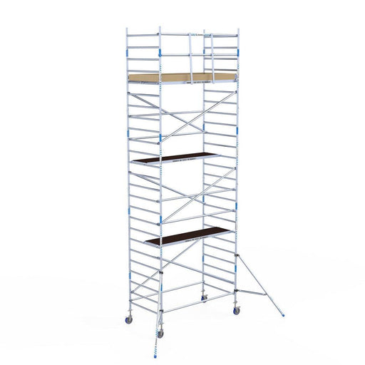 Rollgerüst Alumexx Light 135x250 8,2m Arbeitshöhe an der Fassade - Gerüstexpress.de