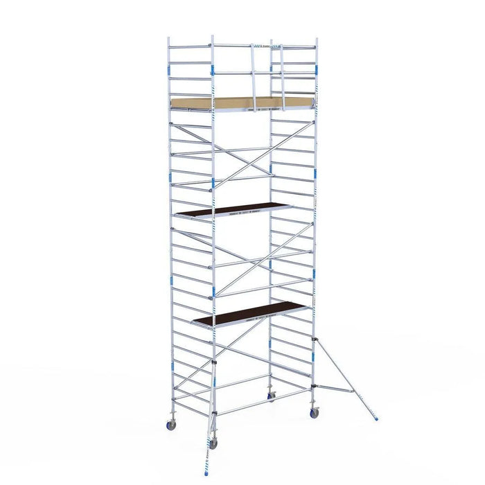 Rollgerüst Alumexx Light 135x250 8,2m Arbeitshöhe an der Fassade - Gerüstexpress.de