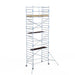 Rollgerüst Alumexx Light 135x250 8,2m Arbeitshöhe an der Fassade - Gerüstexpress.de
