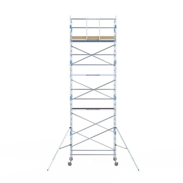 Rollgerüst Alumexx Light 135x250 9,2m Arbeitshöhe an der Fassade - Gerüstexpress.de