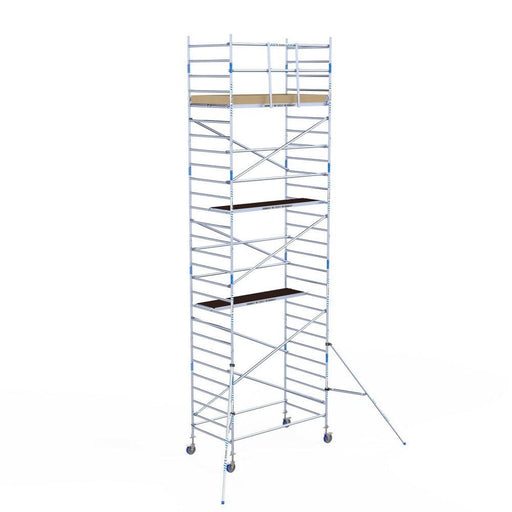 Rollgerüst Alumexx Light 135x250 9,2m Arbeitshöhe an der Fassade - Gerüstexpress.de