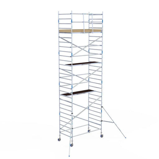 Rollgerüst Alumexx Light 135x250 9,2m Arbeitshöhe an der Fassade - Gerüstexpress.de