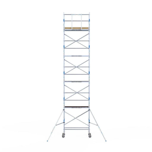 Rollgerüst Alumexx Light 75x190 10,2m Arbeitshöhe an der Fassade - Gerüstexpress.de